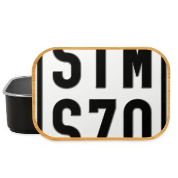 Plaque d’immatriculation du cyclomoteur Simson S70 - Boîte à goûter - noir - Devant