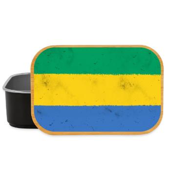 Drapeau du Gabon – Couleurs de l’Afrique - Boîte à goûter - noir - Devant