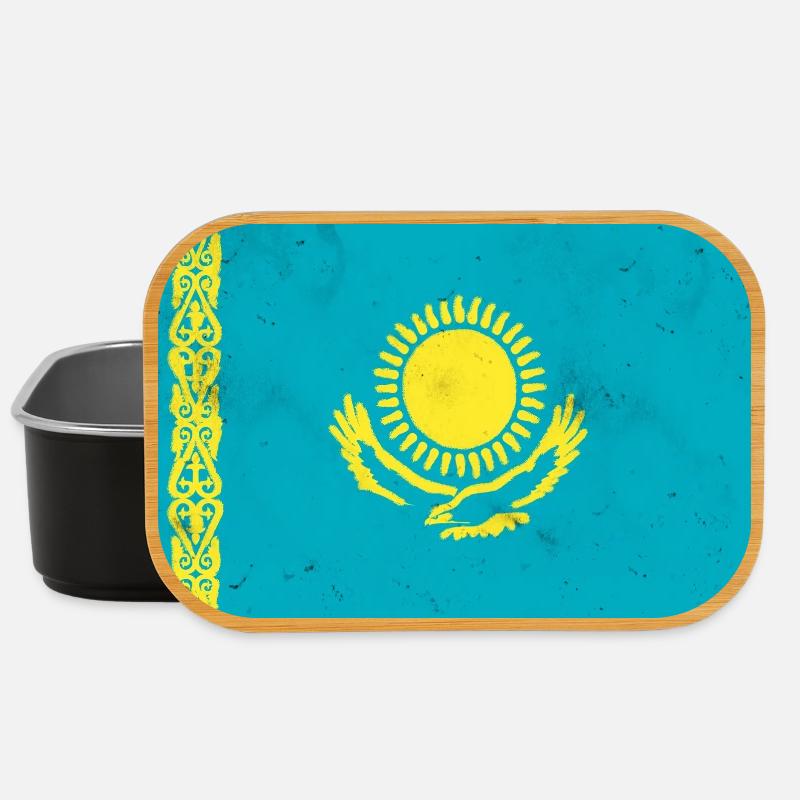 Flagge von Kasachstan - Lunch Box - Schwarz