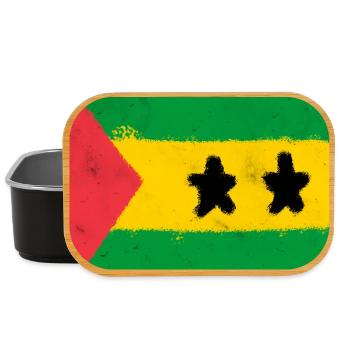 Drapeau de São Tomé-et-Príncipe - Boîte à goûter - noir - Devant