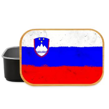 Drapeau de la Slovénie - Boîte à goûter - noir - Devant