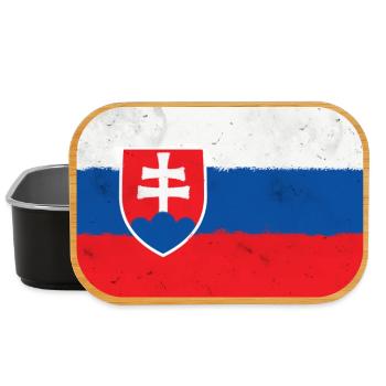 Flagge der Slowakei - Lunch Box - Schwarz - Vorne