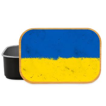 Drapeau de l’Ukraine - Boîte à goûter - noir - Devant