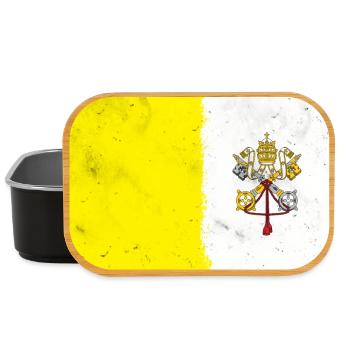 Drapeau du Vatican - Boîte à goûter - noir - Devant