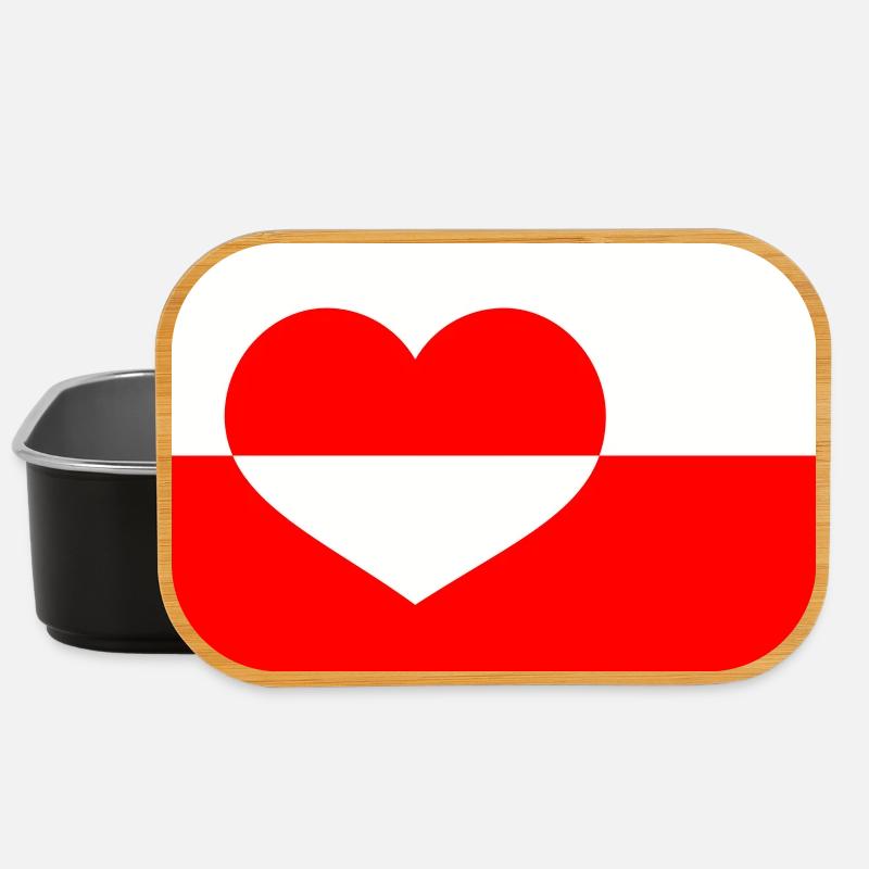 Greenland Heart Flag - Lunch Box - black