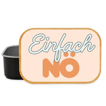 Einfach Nö - Lunch Box - Schwarz - Vorne