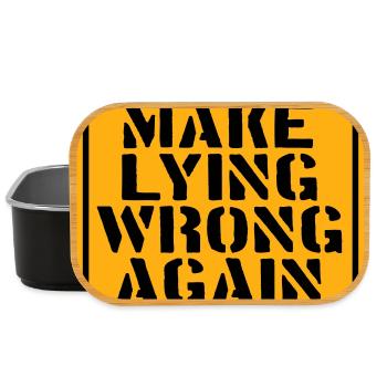 Logo de déclaration politique « Make Fooling Wrong Again » - Boîte à goûter - noir - Devant