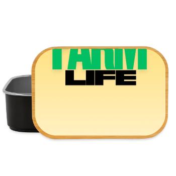 Farm Life Bold Typography - Lunch Box - black - Front