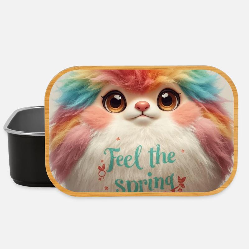 Fühle das Frühlingsplüsch-Tier - Lunch Box - Schwarz