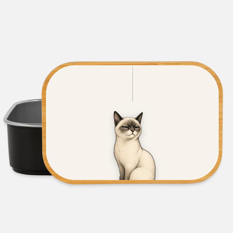 JE VOIS ÇA. Noble Cat Introverti Conception du Mème - Boîte à goûter - noir