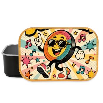 Schlager Party Retro 70s Poster Stil - Lunch Box - Schwarz - Vorne