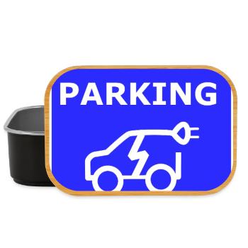 Panneau de stationnement électrique - Boîte à goûter - noir - Devant