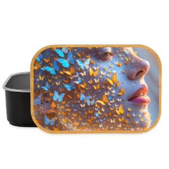 Art du visage de papillon - Boîte à goûter - noir - Devant
