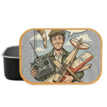 Modellflieger im Vintage-Stil - Lunch Box - Schwarz - Vorne