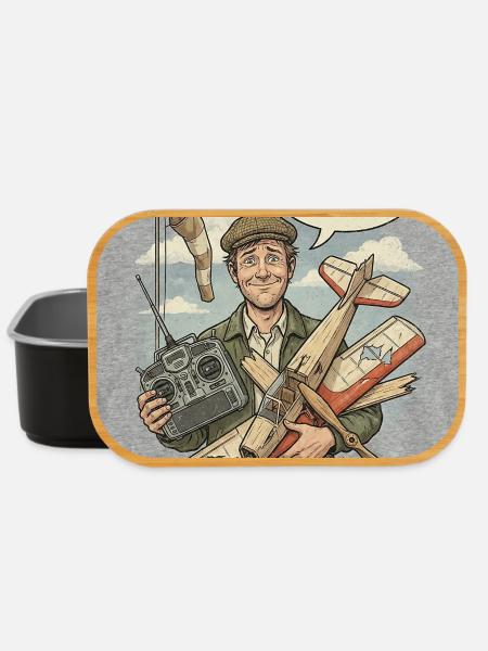 Modèle réduit d’avion dans un style vintage - Boîte à goûter - noir