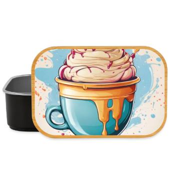 Eisbecher Sommer - Lunch Box - Schwarz - Vorne