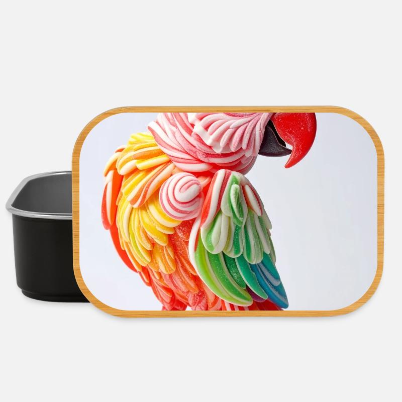 Bunter Candy Papagei - Lunch Box - Schwarz