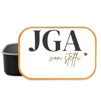Schwarz_Gold_Minimalistisch_Modern_Junggesellen - Lunch Box - Schwarz - Vorne