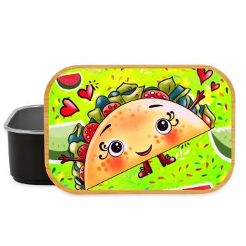Happy Taco - Lunch Box - black - Front