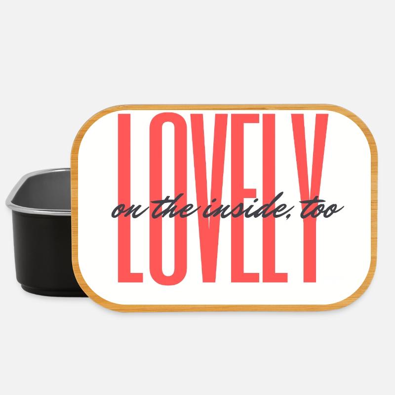 Lovely_inside_coral - Lunch Box - black
