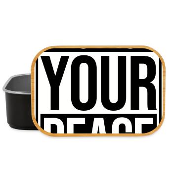 Protect Your Peace Mental Health Mindfulness - Lunch Box - black - Front