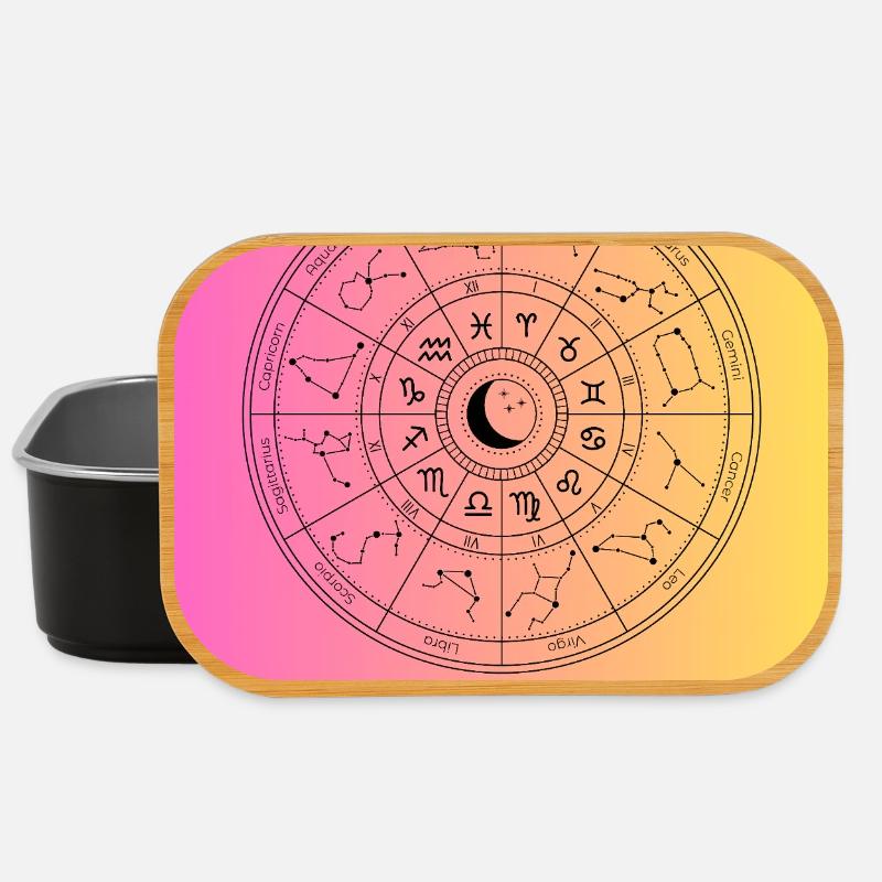 Libra Zodiac Circle Balance - Lunch Box - black