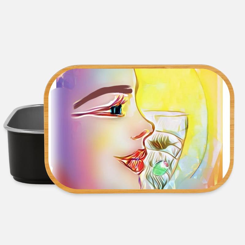 Farbenfrohes Profil-Schlürfen - Lunch Box - Schwarz