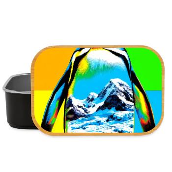 penguin - Lunch Box - black - Front
