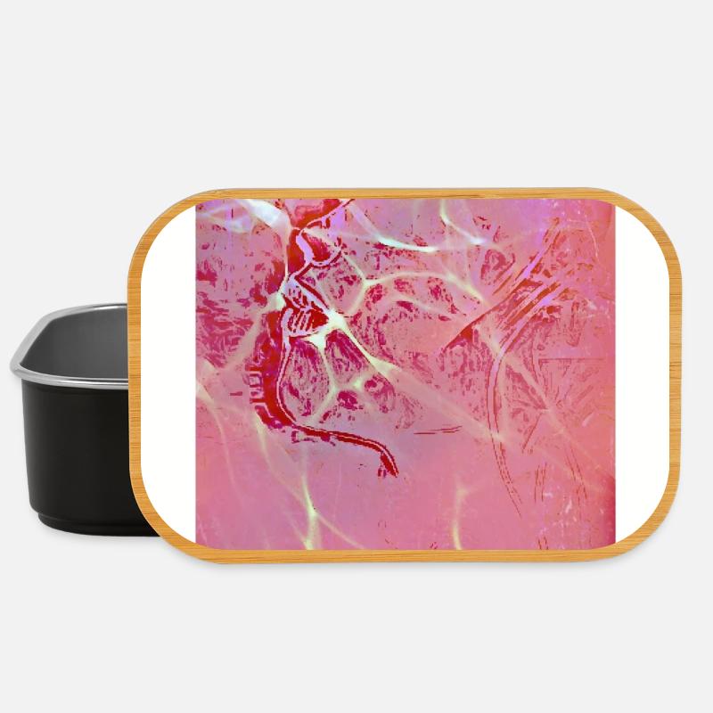 Abstrakte rosa Reflexionen - Lunch Box - Schwarz