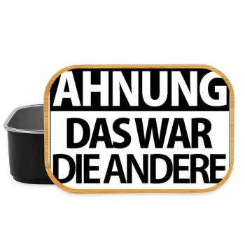 Andere Schicht – Keine Ahnung - Lunch Box - Schwarz - Vorne