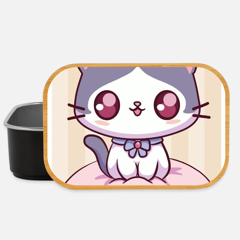 Kawaii kitten - Lunch Box - black