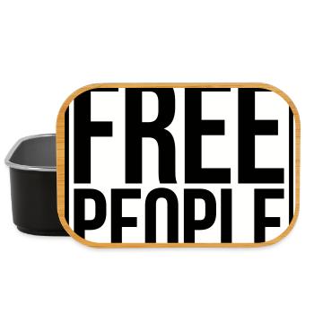 Free Speech Markets People Libertarian Freedom Logo - Lunch Box - black - Front