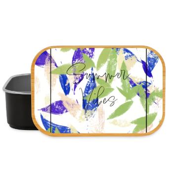 Summer Vibes Sommer Jahreszeit Hitze Sonne Vibes - Lunch Box - Schwarz - Vorne