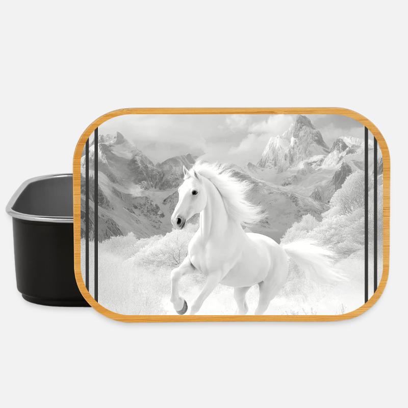 Pferd - Lunch Box - Schwarz