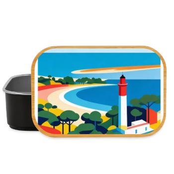 Lège Cap-Ferret Retro-Leuchtturm - Lunch Box - Schwarz - Vorne