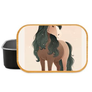 Cheval - Boîte à goûter - noir - Devant