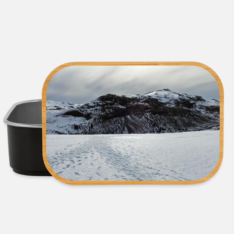 Snowbound Horizon Under Pale Sun - Lunch Box - black