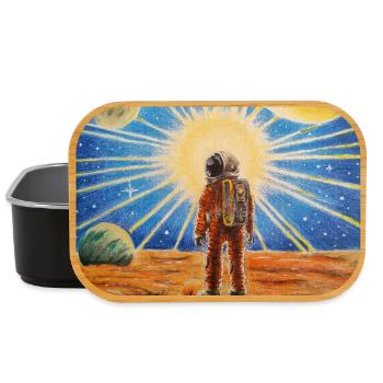 Astronaut on Mars - Lunch Box - black - Front