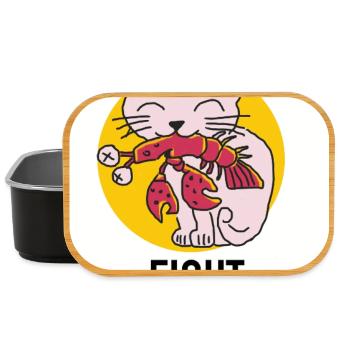 Katzenheld gegen Krebs mit Hummer - Lunch Box - Schwarz - Vorne