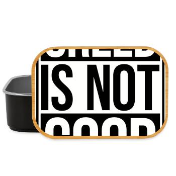 Greed Is Not Good Anti-Capitalism Statement Protest - Lunch Box - black - Front