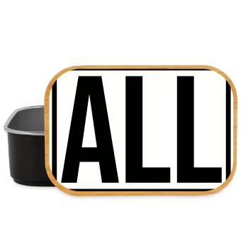 Respect All Humans Statement Humanity Saying - Lunch Box - black - Front
