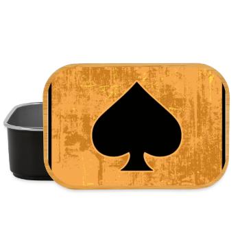 Jackpot Casino Zocken Poker Kartenspiel Pokerrunde - Lunch Box - Schwarz - Vorne