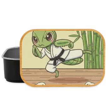 Kawaii Kampfkunst Gottesanbeterin - Lunch Box - Schwarz - Vorne