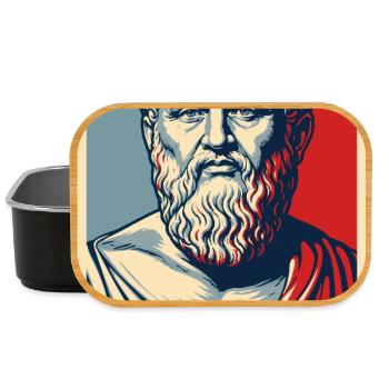 Platon-Porträt im Retro-Design - Lunch Box - Schwarz - Vorne