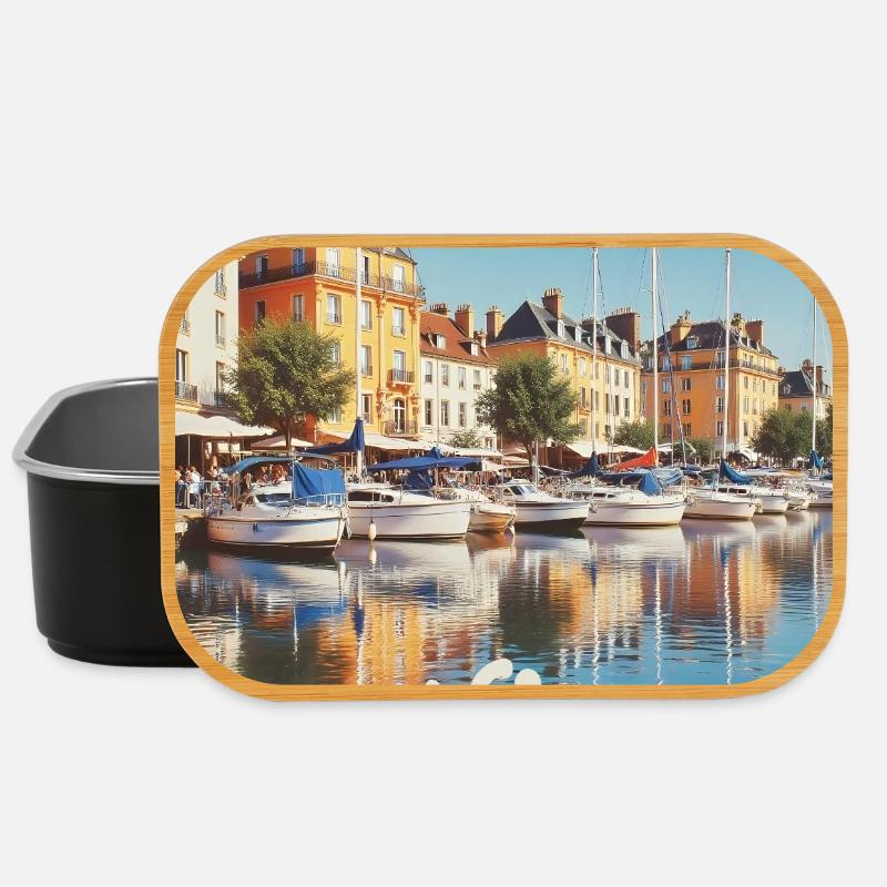 Beau port de Nice - Boîte à goûter - noir