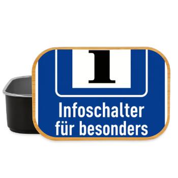 Infoschalter für bescheuerte Fragen - Lunch Box - Schwarz - Vorne