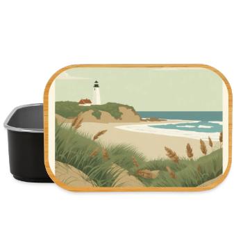 Sylt Vintage Poster | Nordsee Deutschland - Lunch Box - Schwarz - Vorne