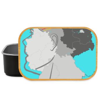 Germany Gradient Map - Lunch Box - black - Front