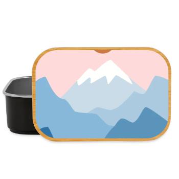 Paysage de montagne 2 - Boîte à goûter - noir - Devant