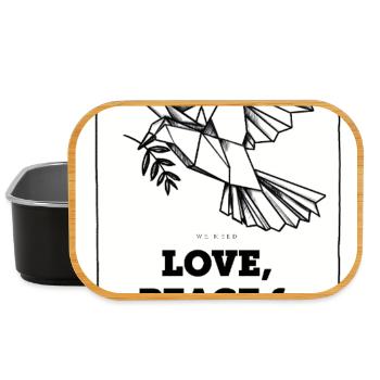 Love, Peace and Harmony - Lunch Box - black - Front
